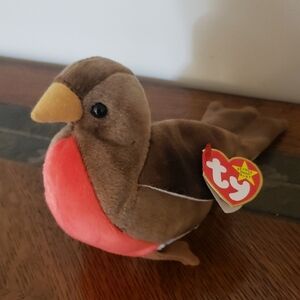 1997 Ty Plush Bird with Red and Brown Colors